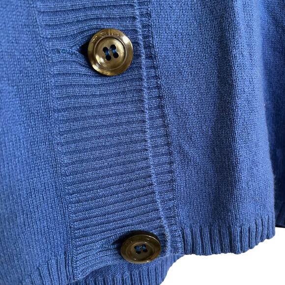 Malo Blue Cashmere Shawl Collar Plunge V-Neck Womens Cardigan Sweater Size 42 IT - Picture 7 of 8